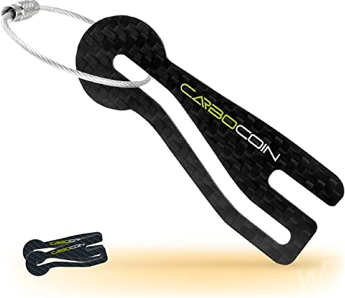 Einkaufswagenlöser ® CarboCoin/Einkaufswagenlöser ® für alle Einkaufswagen/mit Schlüsselfundservice/Abziehbarer Einkaufswagenchip aus Carbon/Schlüsselanhänger Einkaufschip (3 Stück) Schwarz