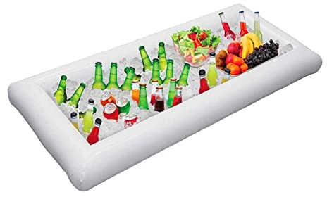 AITUOSI Inflatable Serving Bars with Drain Plug, Inflatable Drinks Cooler Ice Buffet Salad Serving Trays for Indoor Outdoor Summer Beach Luau Party, Picnic, and Pool Party