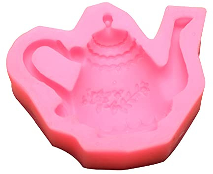 Fondant Mould 2Pcs Teapot Shaped Fondant Silicone Mold Baking Cake Decorating Dessert DIY Mold