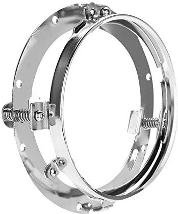 Motorrad Scheinwerfer Rundring Montagehalterung, 7-Zoll-Autoscheinwerfer Runde Ring Halterung Scheinwerferhalterung für (Silber)