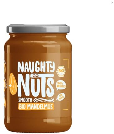 NAUGHTY NUTS Burro di Mandorle Bio SMOOTH, 100% vegano, senza olio di palma e senza zuccheri aggiunti - 500g