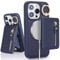 SailorTech iPhone 14 Pro Phone Leather Case with Credit Card Holder Magsafe, iPhone 14 Pro Case Ring Stand with Kickstand Card Slots Wallet Detachable 2-in-1 Zipper Case - Navy Blue