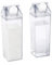 VOSSBACH 2x Kunststoff Milchflasche 500 ml Transparent Wiederverwendbar Wasserflasche Saftflasche Milch Flasche Plastikflasche