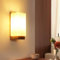 Toolight Wandleuchte Innen Holz E27, Wandlampe Holz Modern Inkl Glühbirne 3-Farben 3000K/4500K/6500K, Wandleuchte Innen Dimmbar mit Glas Lampenschirm für Schlafzimmer Wohnzimmer Flur Korridor