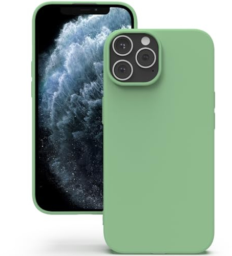 YATWIN Hülle für iPhone 11 Pro Max, Silikon Handyhülle mit Futter, 1mm Kamera und Displayschutz, Dünn & Leicht, Anti Kratzer Case, Mintgrün