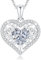 LAVUMO Lebensbaum Herz Kette Damen 925 Sterling Silber Geburtsstein Anhänger Halsketten Geburtstagsgeschenk für Frauen Freundin Mama Valentinstag Muttertags Weihnachten (Silber-04-April)