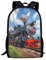 Binienty Schulrucksack für Kinder, Jungen, Mädchen, Teenager, leicht, Büchertasche, Laptop-Rucksack, lässiger Tagesrucksack, Zugaufdruck, Einheitsgröße