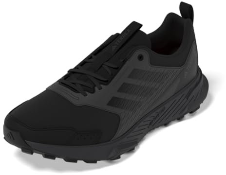 adidas Herren Terrex Tracefinder Trail Running Sneaker, Schwarz/Schwarz/Grau, 49 1/3 EU