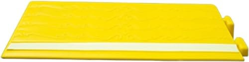 Schwellenrampe Rollstuhlrampe for Haustüren, for Rollstuhl, Roller, Trolley, Spielzeugauto, selbstleuchtend bei Nacht(Yellow,30x6.5cm)