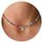 TINGN Bunte Perlenkette Damen Mädchen, Boho Halskette mit Buchstaben R Initiale Kette Damen Kette mit Buchstaben Sommer Halskette Schmuck Geschenke für Teenager Mädchen 11 12 13 14 15 16 17 18 Jahre
