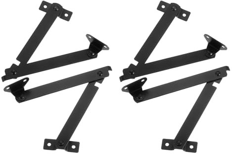 QUARKZMAN 4 Piezas Bisagra de Soporte para Tapa Bisagra Plegable Giratoria para Muebles Cajas de Madera Estuches de Joyería Baúl Armario Armario 7.4x0.51