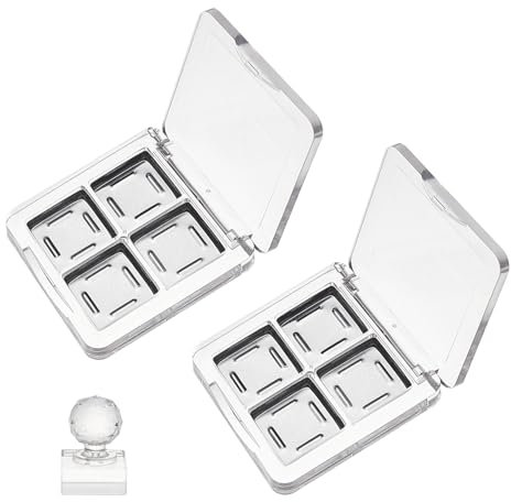 NICENEEDED 2 pezzi Palette di Ombretti Vuoti, Scatola di Ombretti Ricaricabile Piccola Tavolozza di Trucco, Vassoio per Il Trucco con Rossetto Vuoto