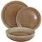 WeHome - Servizio Piatti 6 Persone, Set Piatti 18 Pezzi, Piatti Colorati Ceramica Modello Erika, Piatti Moderni 3 Misure, Lavabile In Lavastoviglie, Compatibile Con Forno A Microonde (Marrone)