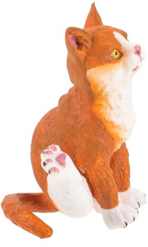 Alipis Figura De Gato Adorno De Escritorio Estatua De PVC Decoración De Oficina