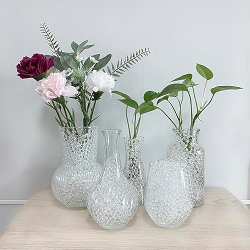 Clear Water Beads 20000 Pcs Clear Water Gel Jelly Balls Vase Filler Beads,Vase Fillers for Floating Pearls, Floating Candle Making, Wedding Centerpiece, Floral Arrangement (Transparent)
