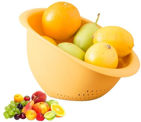 XIAOXIAOYU Colino per riso, filtro per sciacquatrice per riso, Scolapiatti Colino, Ciotola per colino per riso, colino per pulire frutta, verdura e fagioli