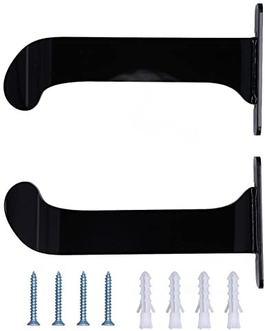 MOZUO 1 Paar Wandhalterung aus Acryl für Yogamatten Wandaufhänger Aufbewahrungsregal für den Haushalt Übungs Yogamattenhalterung zum Aufhängen von Yogagurten (Schwarz 1 Paar)