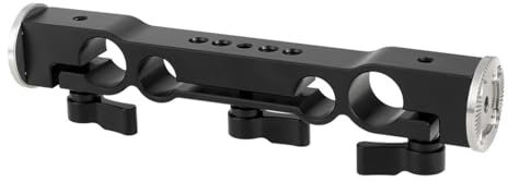 15mm 19mm Double Port Rod Clamp with Pipe Clip Double End M6 Rosette Mount Camera Cage Photography Equipment