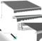 UNIONLINE Gelenkarmmarkise 400 x 300cm, Einziehbare Markise Sonnenschutz Winkel Einstellung(40-90°), Aluminiumrahmen-Höhenverstellbare Sonnenmarkise mit manueller Handkurbel für Balkon, Grau
