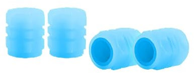 DWGDP 4 Stück Universal Ventilkappen Für Audi A1 GB S Line 2018-, Nachtsichtbar Robustes ABS-Design,Blue