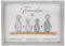 CULT at home Deko Bild Familie – Steinbilder Bilder Sprüche mit Rahmen Querformat – Kiesel Stein Optik - mit Spruch Lettering – Picture Breite 33 cm x Höhe 24 cm – Grau Weiß