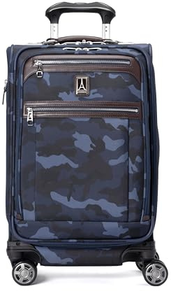 Travelpro Platinum Elite Softside Erweiterbares Spinnrad Gepäck, Marineblau, Camouflage, Carry-On 21-Inch, Platinum Elite Softside Erweiterbares Spinnrad Gepäck