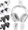 Soporte para Auriculares y Mando, Soporte Universal de Pared para Mandos Xbox/PS5/PS4/Nintendo Switch, Plegable Soporte 8 Mando y Cascos pared, Organiza Accesorios Gaming, Blanco, 4 Piezas