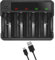 Batterie AA 3 A efficace - Chargement USB - Pour batteries rechargeables - Chargement intelligent