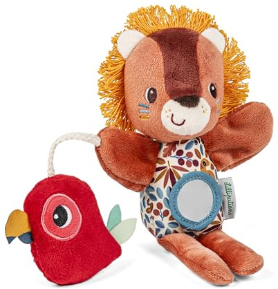Lilliputiens – Stoff-Fingerpuppe – Jack der Löwe – Sensorisches Spielzeug für Kleinkinder – Lernspielzeug zur Förderung des SEH- und Hörvermögens von Babys – Ab 6 Monaten – 83598