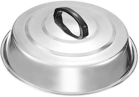 Toyvian Tapa Para Sartén De Acero Inoxidable Gruesa De 32 Cm, Cubierta Para Olla Resistente, Función Para Cocinar Al Vapor, Uso Cocina y Barbacoa, Asa Ergonómica