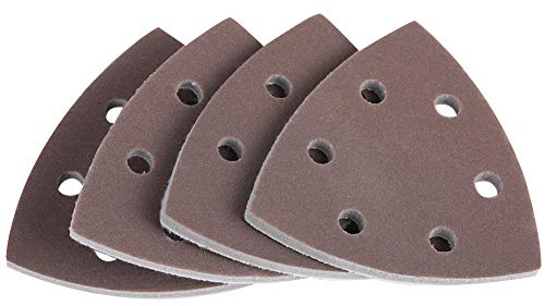 Hyuduo 4PCs Sponge - Sand Paper Leaves - Durable and Comfortable for Polishing Telephone Shells and Painting Surface 6 Holes (1800-2000#)