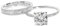 Generisch 2023 Silber Versprechen Ringe Zartes Design 2 STÜCKE Set Ring Licht Luxus High Grade Bad (Silver 6)