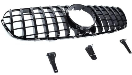 Kühlergrill Vorne Für Mercedes GLC Klasse W253 C253 X253 2015-2018 GLC220 GLC250 GLC300 GT Grill Auto Front Hood Kühlergrill(Schwarz)