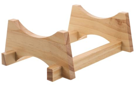 IMIKEYA Wine Barrel Stand Oak Base for Whiskey Aging Storage Home Brewing Wine Making Display