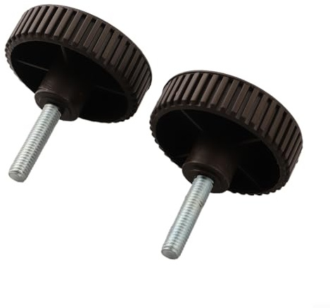 Glewi 1 Pair Black Plastic Canopy Fixing Screws Bolts, for Garden Swing Chair Frame Attachment Easy Install 5.7x7.8cm(B)
