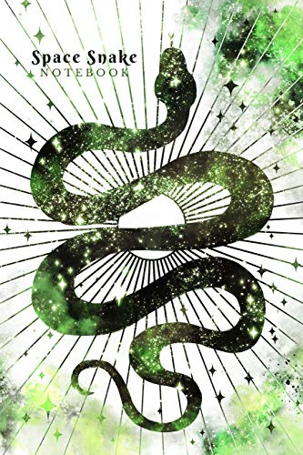 Space Snake Notebook: Beautiful Green Starry Cosmic Sky College Rule (6 x 9 inch) Composition Journal, 120 pages
