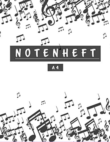 Notenheft A4: notenpapier din a4 verwendbar als I musikheft I notenblock I
