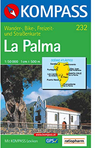 La Palma: Wanderkarte mit Aktiv Guide, Stadtplänen und Radrouten. GPS-genau. 1:50000 (KOMPASS Wanderkarte, Band 232)