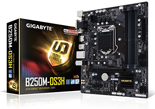 Gigabyte GA-B250M-DS3H LGA1151 ATX - Placa Base (DIMM, DDR4-SDRAM, Dual, 16GB, Intel, Celeron, Core i3, Core i5, Core i7, Pentium)