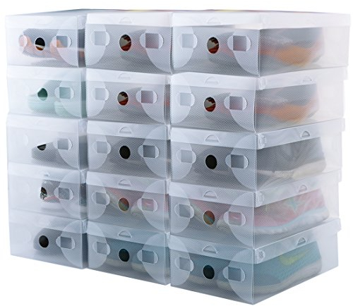 kilofly Shoes Schuh Smart Storage Container Faltbare Klar Schuhkarton-Set klar Einheitsgröße