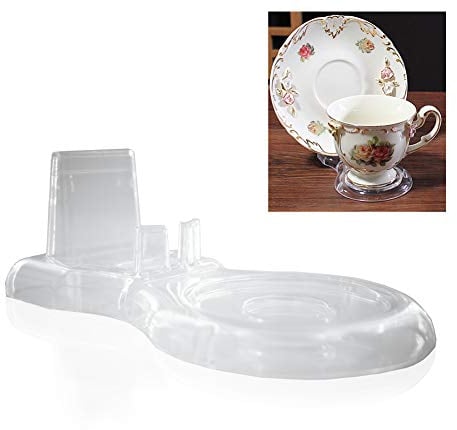 Artliving Staffelei-Ständer für Teetassen und Untertasse, transparent, 6 Stück