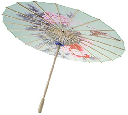 F Fityle 1 Pieza Parasol de Tela Pintado Sombrilla Chino, 2