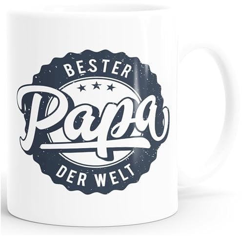 MoonWorks® Kaffee-Tasse Bester Papa der Welt Geschenk-Tasse weiß unisize