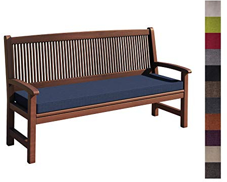 sunnypillow Bankauflage Stuhlkissen mit abnehmbarem Bezug Bankkissen Bankpolster Polsterauflage Auflage für Gartenbank viele Farben und Größen zur Auswahl (140 x 50 x 5cm, Blau)