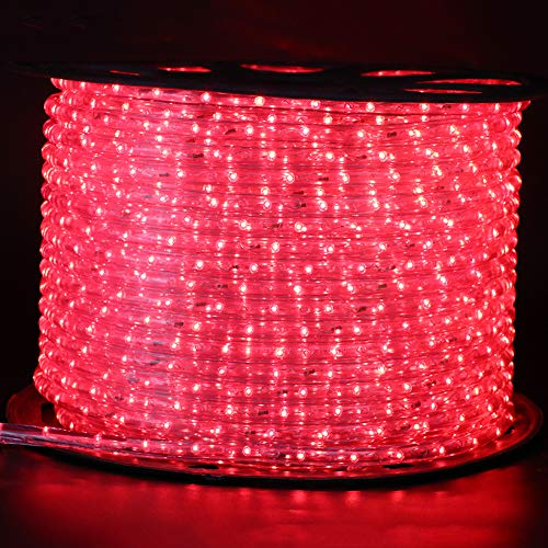 XUNATA 220V-240V LED Lichterschlauch Licht Leiste 36LEDs/m IP65 Wasserdicht Schlauch Seil Lichter für Innen Außen Garten Party Weihnachten Deko(Rot,20M