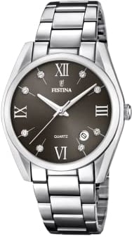 Festina Damen Analog Quarz Uhr mit Edelstahl Armband F16790/F
