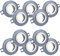 10x Einbaustrahler Rahmen Set schwarz - rund aus Glas - Einbaurahmen für GU10 MR16 Leuchtmittel - Ø75mm Bohrloch Einbau-Spot Strahler Einbauleuchte