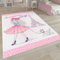 Paco Home Kinderteppich, Kinderzimmer Teppich m. Stern, Mond u. Karo Motiven, Grösse:140x200 cm, Farbe:Pink 5