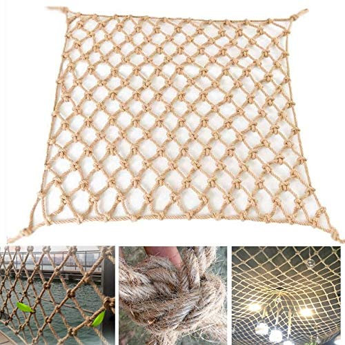 BZPOVB Decorative Jute Hemp Netting, Jute Twine String Netting Decking Rope Net Garden Bundling Net Adults Fitness Jute Net Background Wall Decorative Net (Size : 0.5×1m)