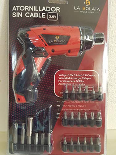 B-BLACK AVVITATORE ELETTRICO SENZA FILI 3,6V TRAPANO SVITAVVITA PORTATILE A BATTERIA UTENSILI MULTIUSO MULTIFUNZIONE FAI DA TE CASA GIARDINO LAVORO